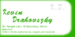 kevin drahovszky business card